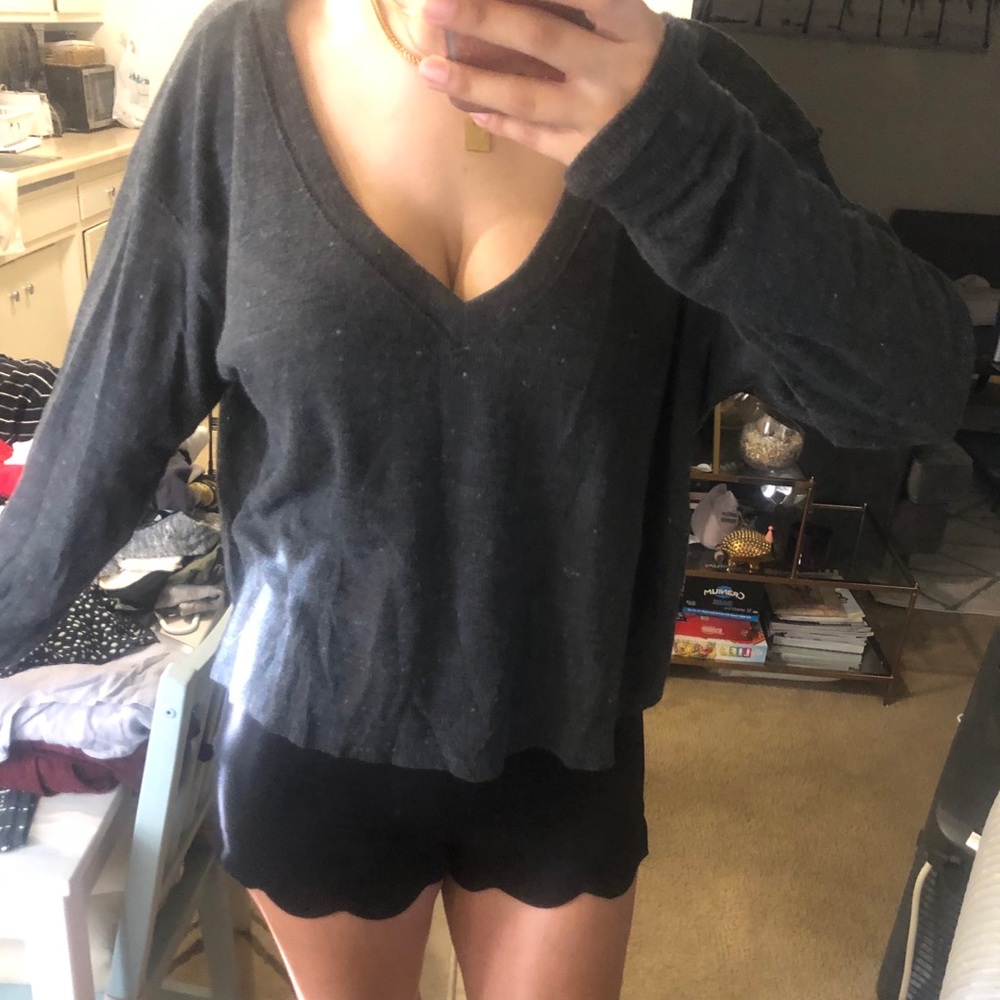 PINK Victoria’s Secret Gray Long Sleeve